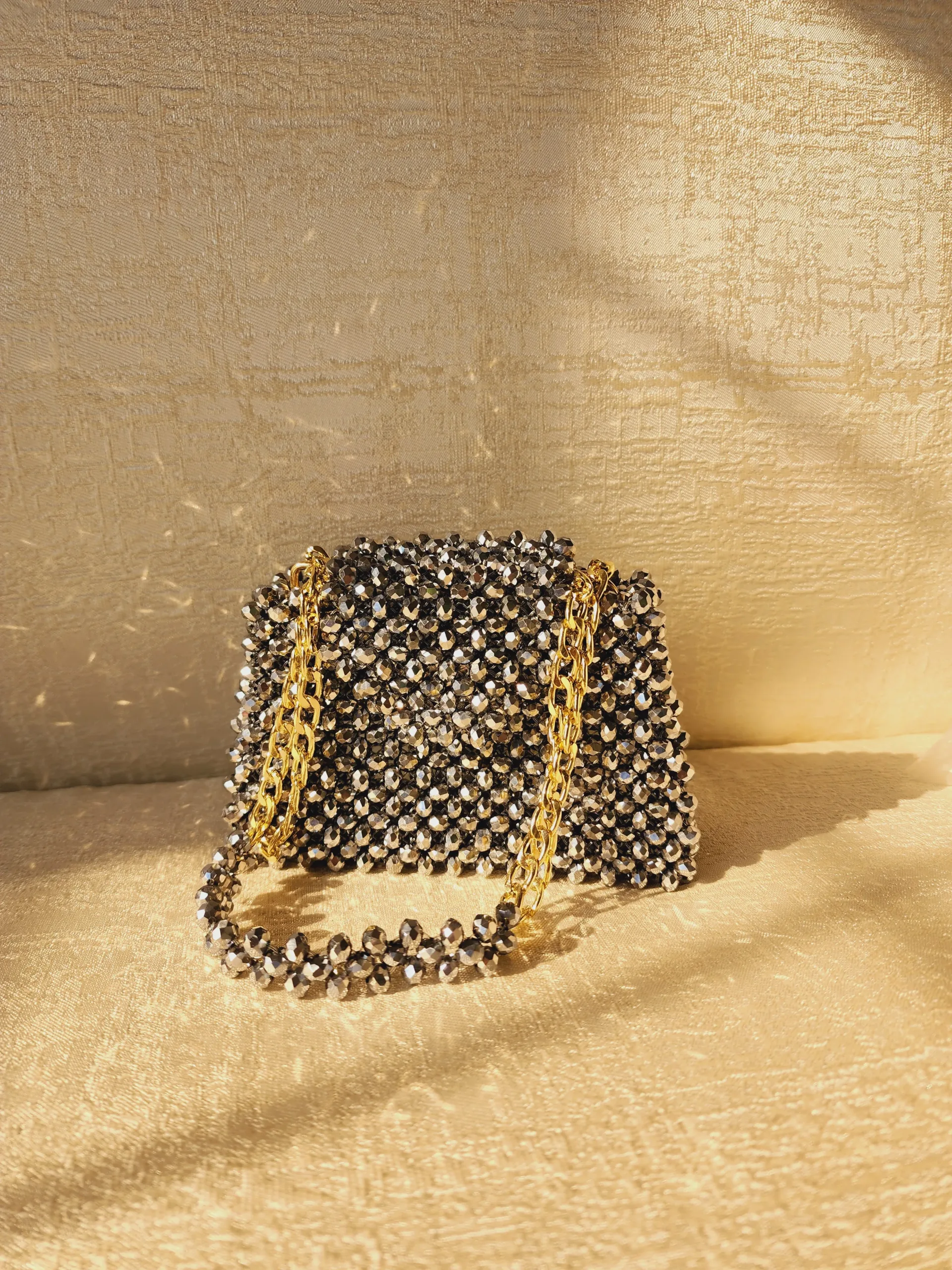 Metalic Crystal Clutch - Image 4