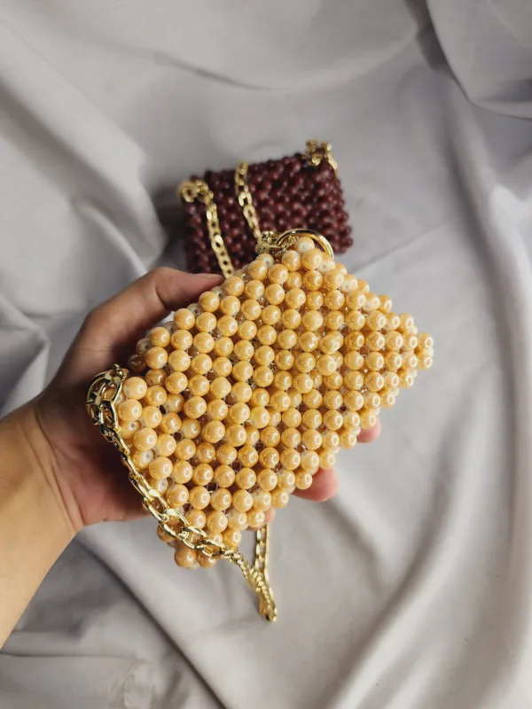 marble beaded bag
