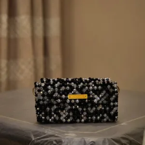 black crystal bag