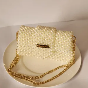 white pearl bag