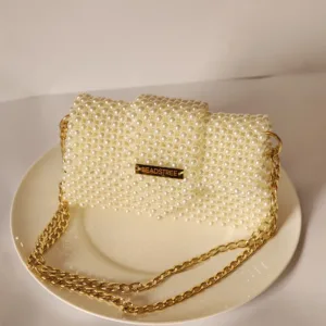 white pearl bag