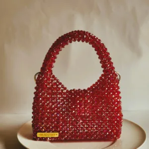 hot red crystal bag